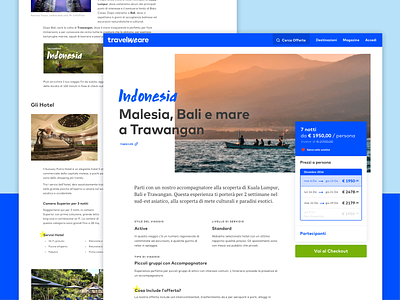 TravelWeAre Product Page travel typography ui webdesign