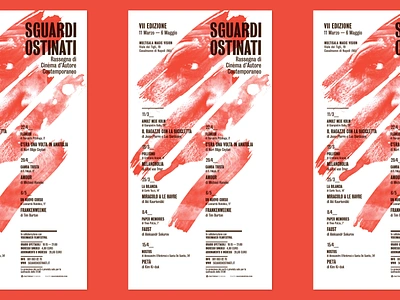 Sguardi Ostinati 2012 cinema festival old poster print typography