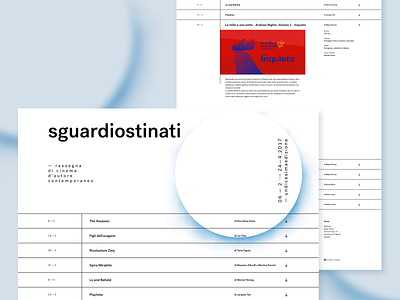 Sguardi Ostinati 2017 - Website cinema event festival grid minimal minimalism typography ui web webdesign website