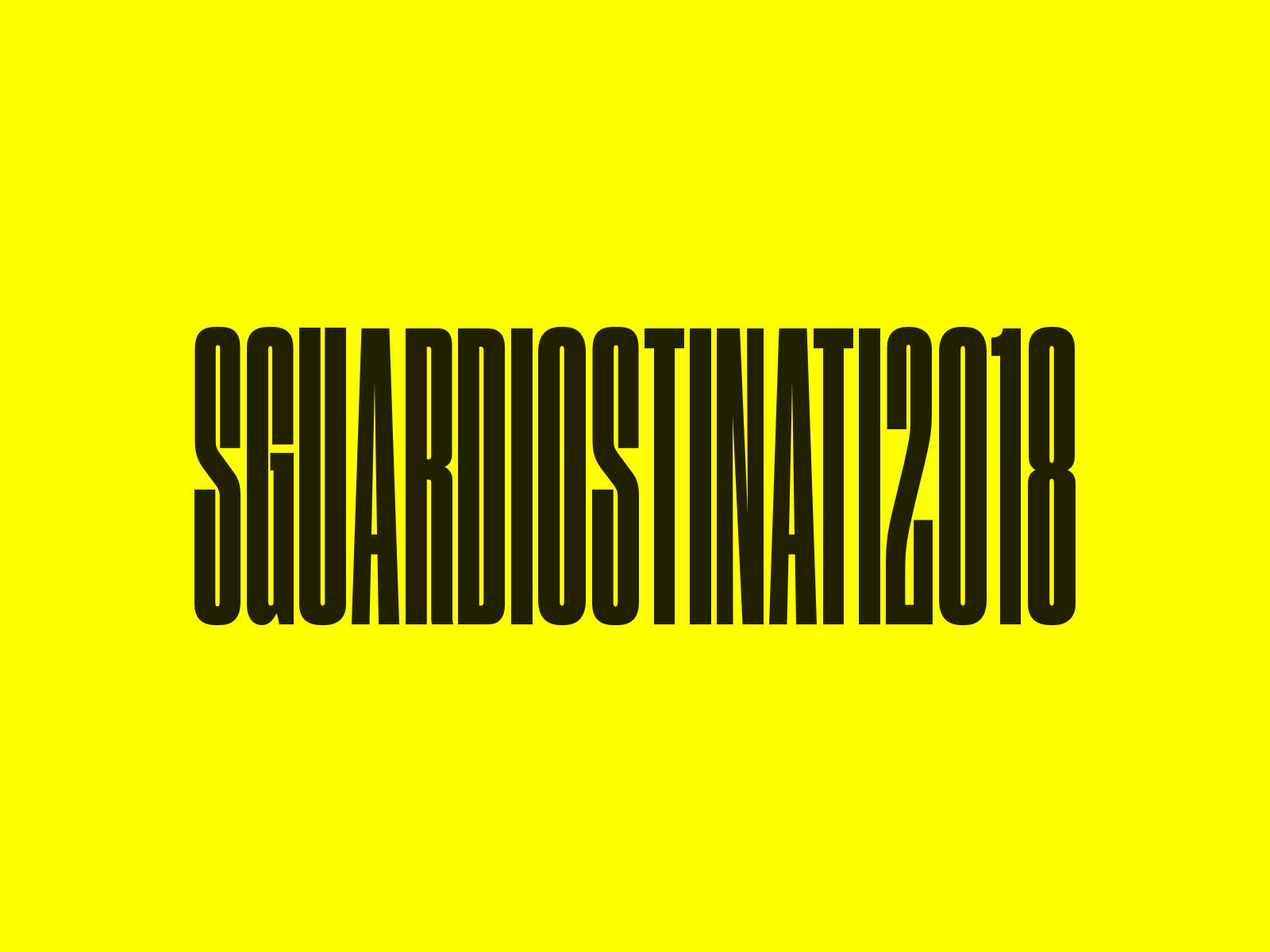 Sguardi Ostinati 2018 brand cinema event festival logo minimal typography