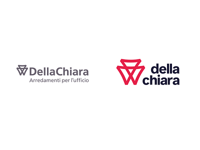 Della Chiara - Logo redesign design furniture logo minimal typography