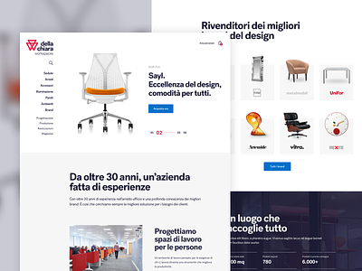 Della Chiara - Homepage design furniture minimal typography ui website