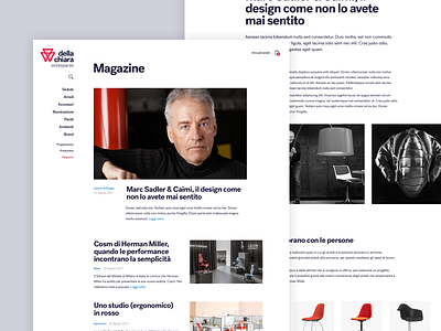 Della Chiara - Magazine design furniture interior design journal magazine minimal typography ui webdesign website