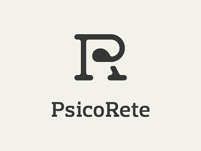 PsicoRete brand identity initials logo monogram network pr psychology