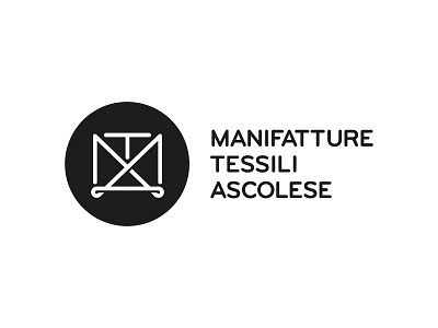 MTA - manifatture tessili ascolese a brand initials logo m manufacturing monogram t textile