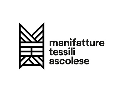 MTA - manifatture tessili ascolese a brand fabric initials logo m manufacturing monogram t textile