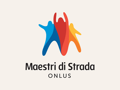 Maestri di Strada brand branding color design identity logo mark people school teacher