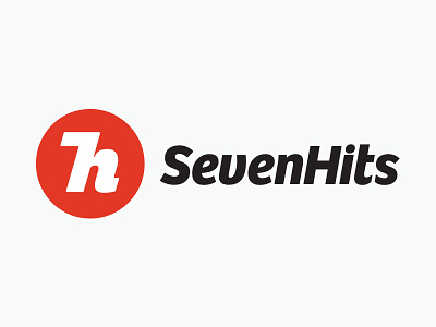 Seven Hits brand branding design identity logo mark orange social