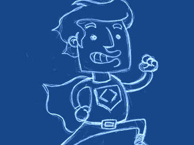 Super Developer developer illustration sketch superhero