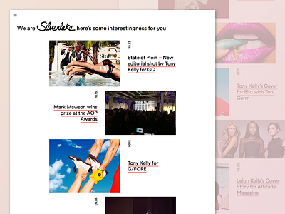 Silverlake Photography - News design fashion interaction minimal news old photo photography text typography ui webdesign