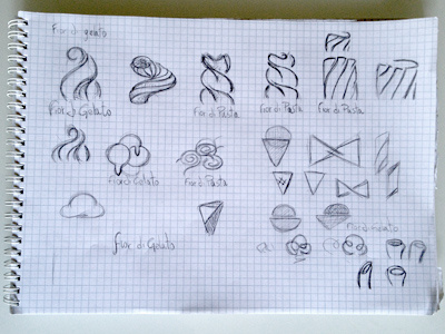 Sketching logo for FiorDiGelato/FiorDiPasta