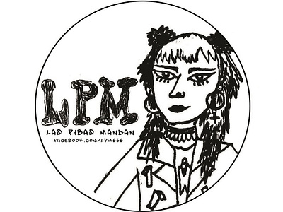 Sticker LPM design illustration power girl sticker