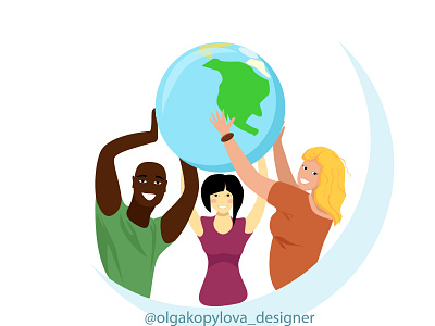People of different nationalities art community design different flat happy illustration illustrator minimal nationality people unity vector