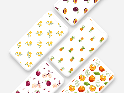 Summer patterns for a juicy fruit collection apricot food fruit fruit collection fruits hand drawn illustrations juicy pineapple product set summer vector vitamin