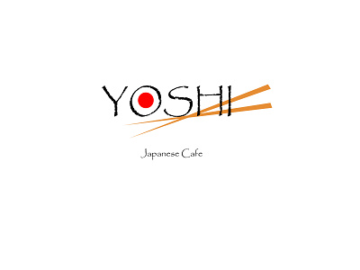 Yoshi - Japanese Cafe Logo branding cafe cafe branding cafe logo design japan japanese japanese food logo logo design logodesign logotype minimalist logo minimalistic sushi sushi bar sushi logo vector white and black yoshi