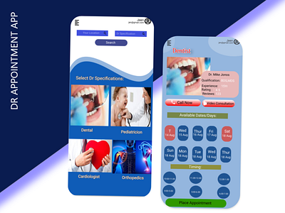Dr Appointment App adobe adobe xd adobexd app creative design ui ui ux ui design uidesign uiux ux