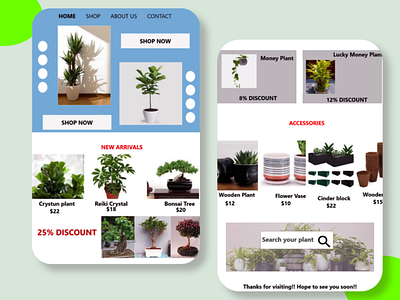 Plants Store adobe adobe xd adobexd app creative design ui ui design uidesign ux