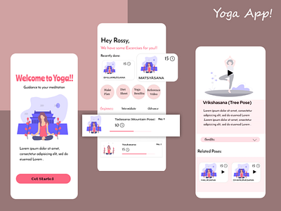 YOGA APP adobe xd adobexd app creative design figma illustration photoshop ui ux ui design uidesign uiux ux