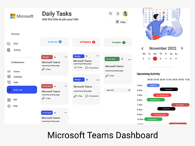 Microsoft Teams Dashboard microsoft newpost uiux designing