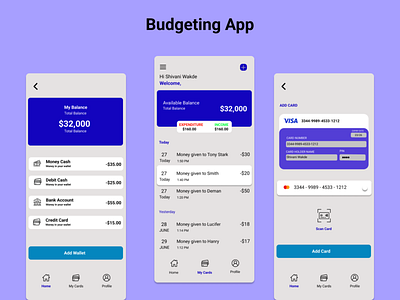 Budgeting App newpost uiux designing