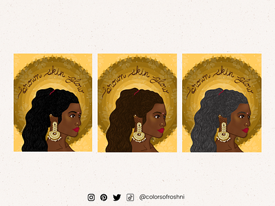 Female South Asian Illustration art artist female empowerment illo illustration social media south asian