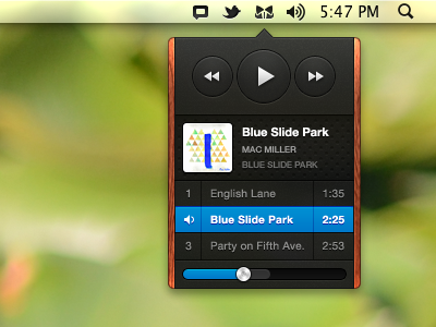 Music Controller app bowtie desktop music ui