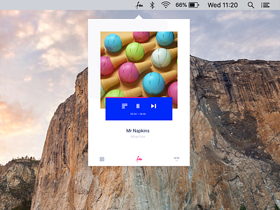 Unreel.fm MacOS App app colors dropdown ios macos mixtapes music pop up unreel unreel.fm