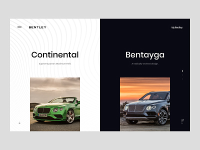 Bentley app concept interface ui ux web website