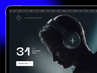 Kygo Website Concept concept design interface music redesign typography ui ux web website