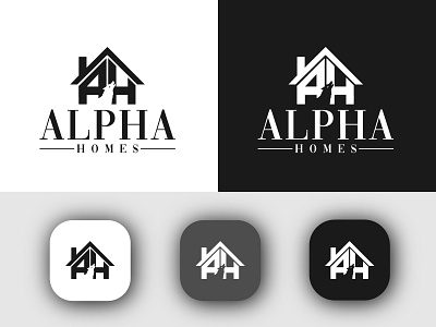 Modern Real State Alpha Home Logo Design!