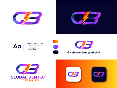 GB Letter Abstract Electronics Logo Design! 3d logo abstract logo bolt logo brand identity branding business logo company logo corporate corporate design design electric bolt logo electronics logo gb letter logo gradient color logo logo logo design logo presentation modern logo professional logo simple logo