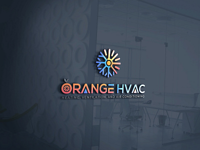 Professional Air Conditioning Logo Design! 3d logo abstract logo air condition logo design brand identity branding cooling and heating logo corporate corporate design design logo logo design minimalist logo modern logo negative space logo orange logo professional logo simple logo sun and cooling logo design