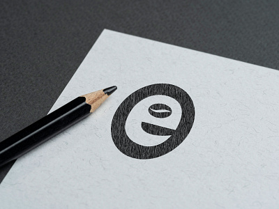 E letter Minimalist Coffee Logo Design!