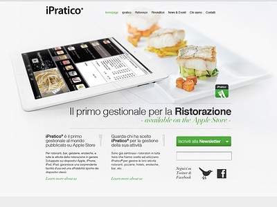 iPratico site new idea apple store complic complic studio ipratico restaurant ristorazione ui design web design website