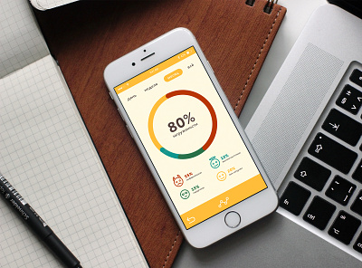 UI/UX for mobile app Diary app graphic design mobile statistic ui ux