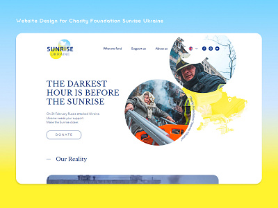 Website Design for Charity Foundation Sunrise Ukraine charity design graphic design logo ui ux