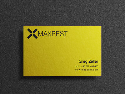 Business Card black branding business card graphic design identity logo pest control yellow