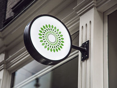 Hanging Wall Sign | Green Project brand and identity branding branding design design identity landscape design landscaper logo poland sign sign design