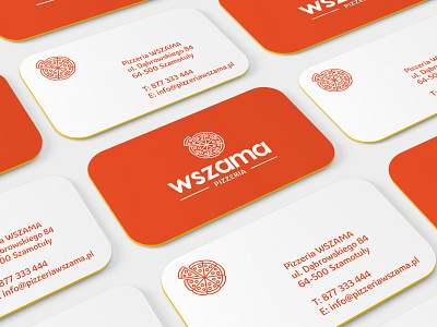 Business Cards for Pizza Restaurant business card business card design business cards businesscard colour orange pizza pizza logo pizzeria restaurant typography