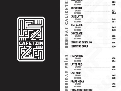 MENU CAFETZIN