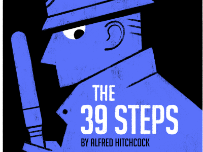 39 Steps book design drawing film illustration poster theatre