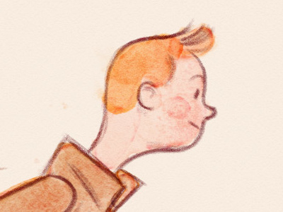 Tintin digital drawing illustration painting photoshop watercolor