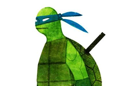 Leo brushes illustration photoshop tmnt