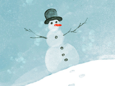 Snowman christmas holidays illustration painting photoshop snowman