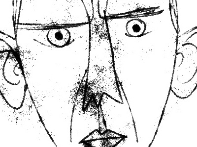 Ink Spat drawing face head illustration ink pen photoshop