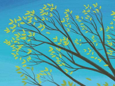 Branches art digital drawing gouache illustration painting photoshop tree