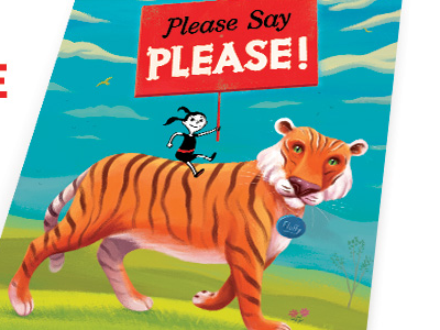 Please Say Please art childrens book drawing illustration kid lit kidlit painting photoshop picture book