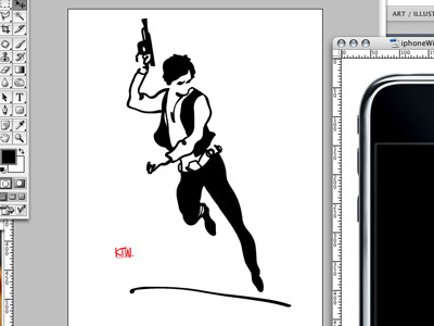 Han art drawing flash han illustration photoshop solo starwars