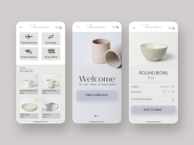 Mobile app of porcelain