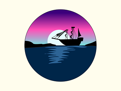 Sailship vector icon ⛵ design icon illustration logo vector